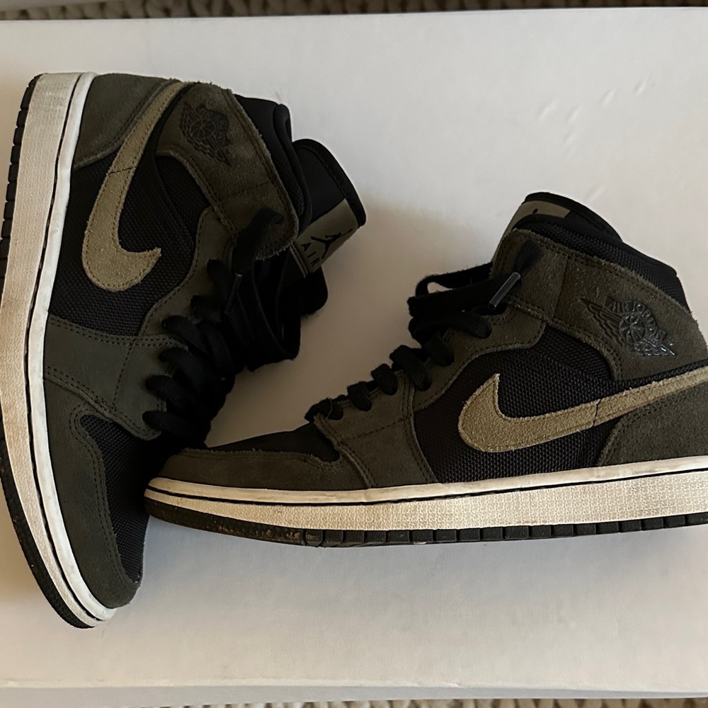 Nike Olive and Black High-Top Sneakers